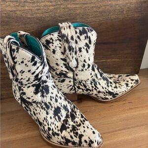 Myra Bag Black and White Ankle Boots